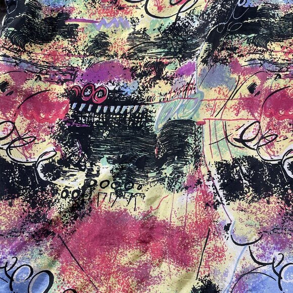 Summa Silk Shirt Mens Large Colorful 100% Silk Button Down Party Summer - Picture 3 of 7